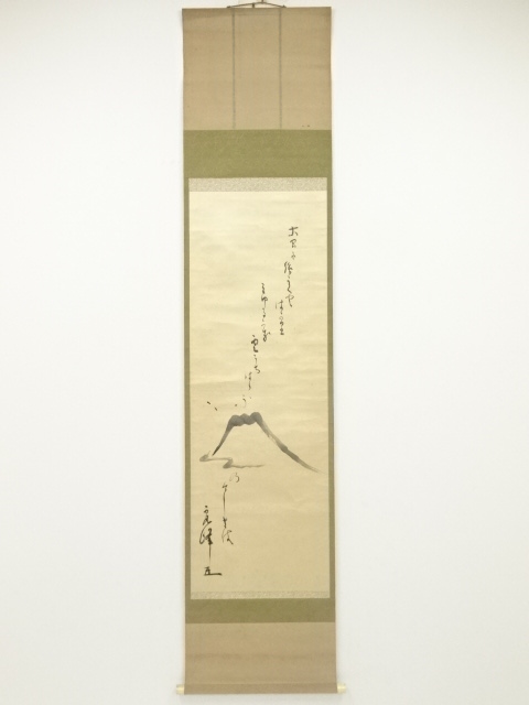 JAPANESE HANGING SCROLL / HAND PAINTED / Mt.FUJI